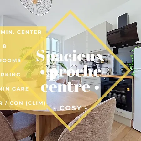 아파트 Grand T5 100m2 Lumineux - Climatise - 10 Min Du Centre-ville *
